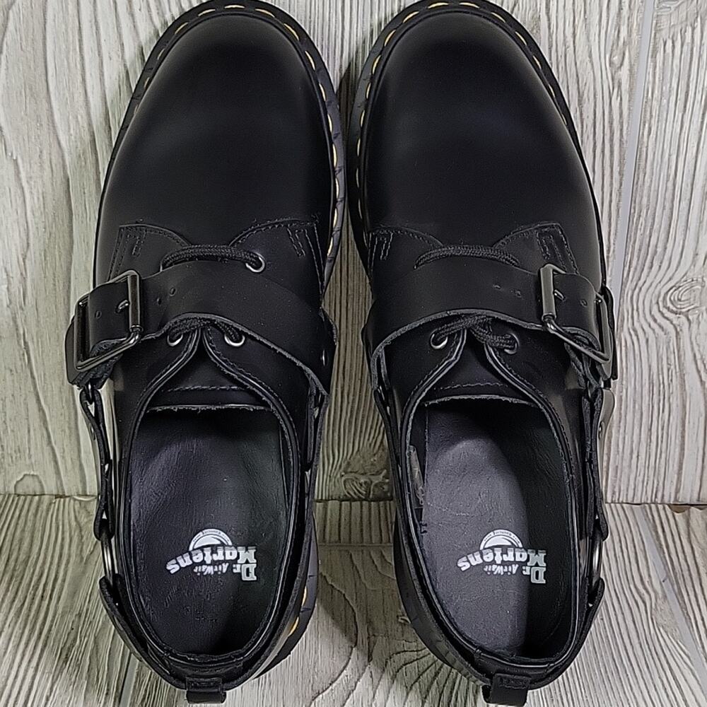 Dr. Martens Henree Polished Smooth Leather Buckle Shoes Mens Size 6 Womens 7 NEW - Picture 6 of 12